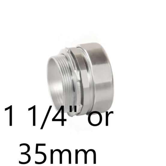 Local 1 1/4 EMT Connector Compression 35mm