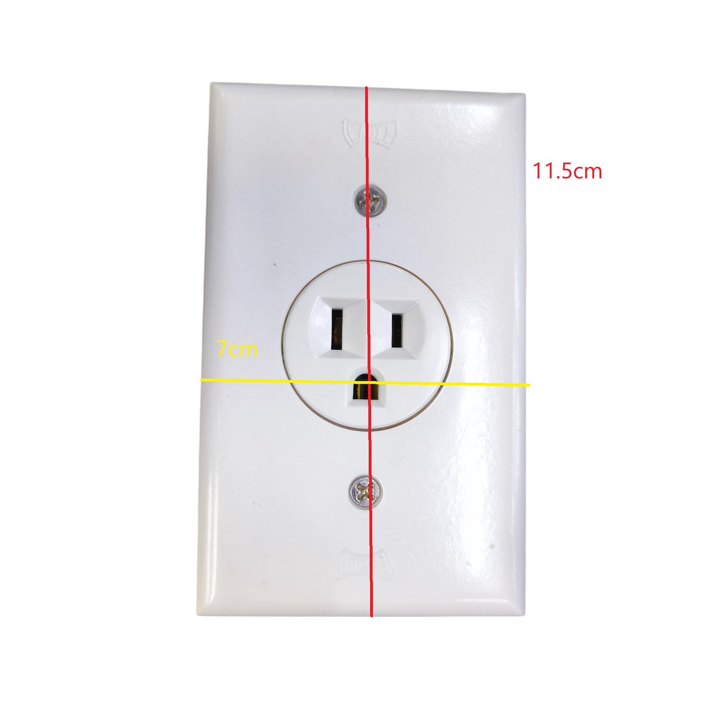 Eagle 1 Gang Flat Pin with Ground and Plate Cover 817-C 1131C