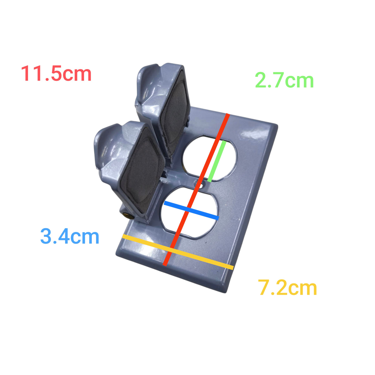Eagle Weatherproof 2 Gang Plate Cover Gray