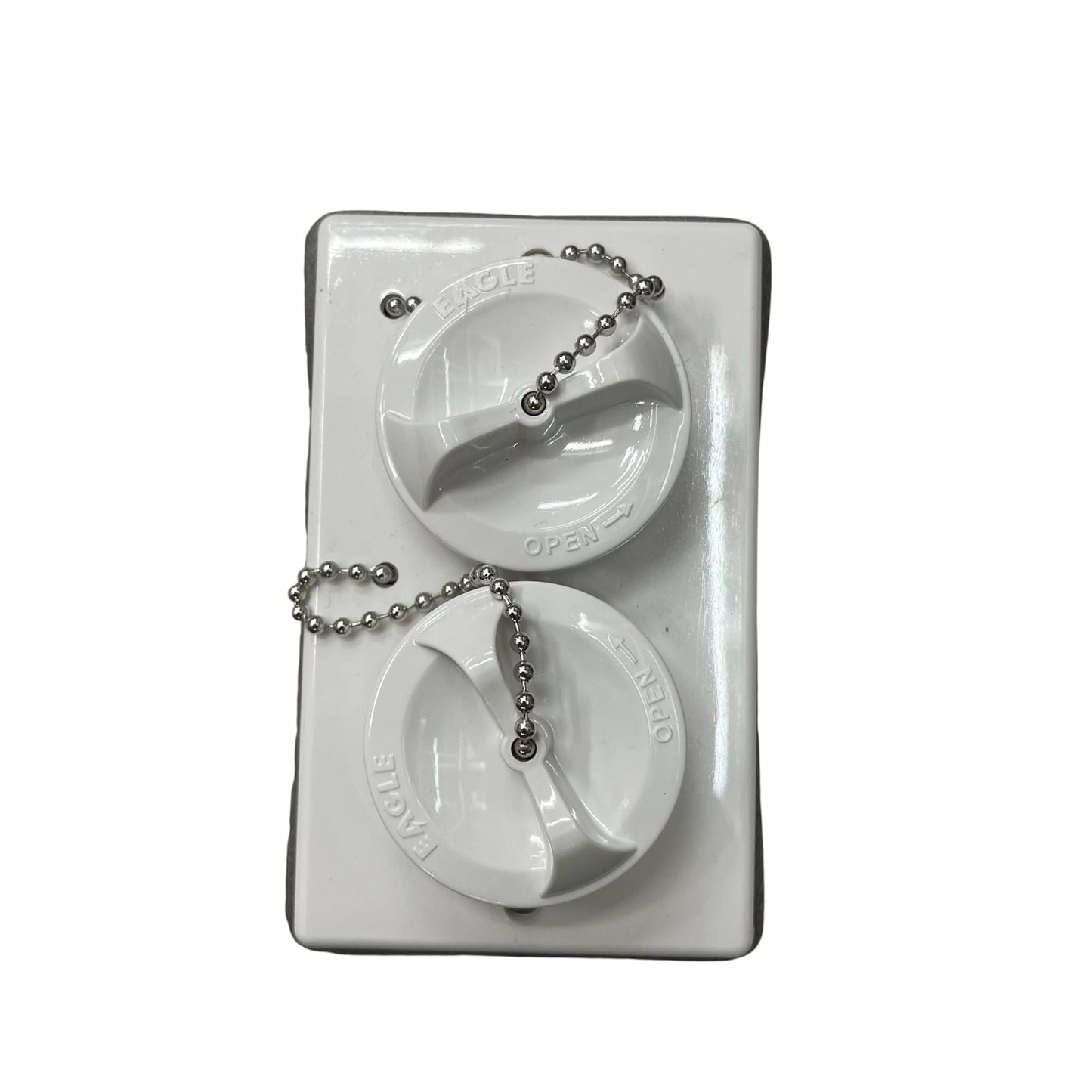 Eagle 2 Gang Weatherproof Cover Thread Type White 3982 Electx Electrical Supply