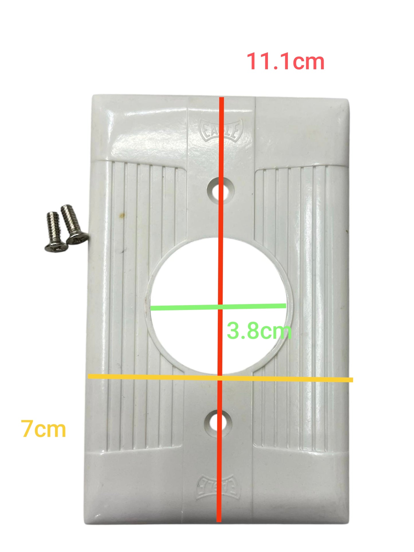 Eagle 35mm Round Plate Cover White 131-C