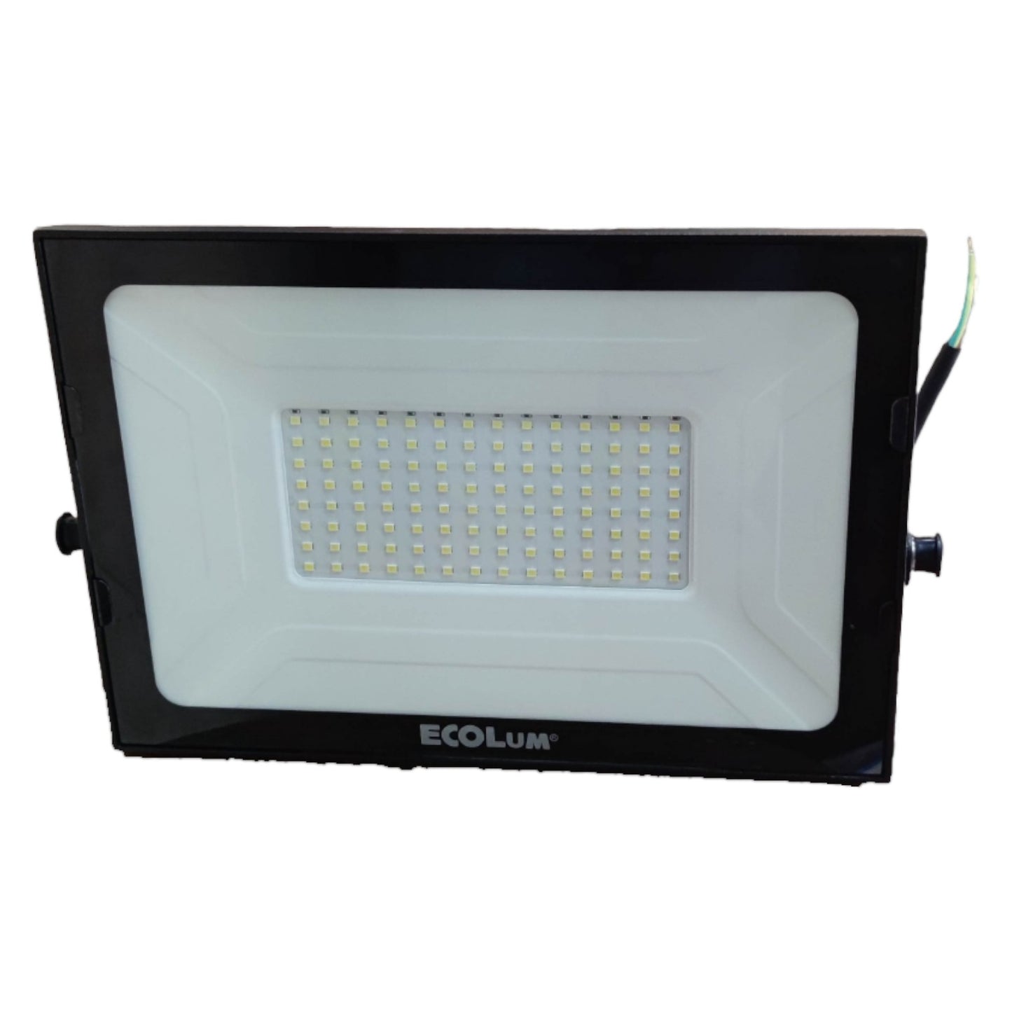 LED flood light with 'Ecolum' branding on a white background