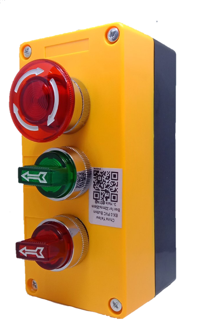Emergency Stop Twist to Unlock with Illuminated Selector Switch 2 Position Green