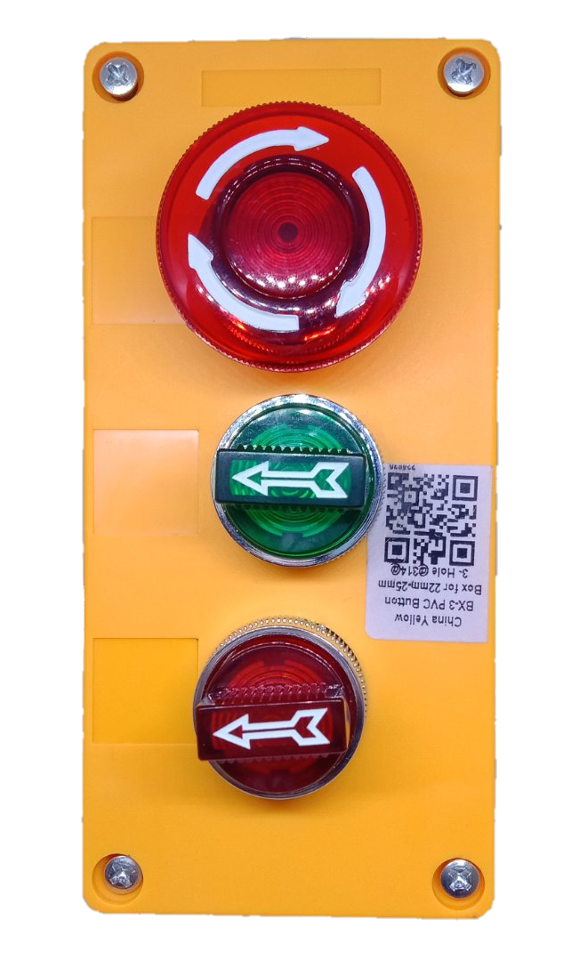 Emergency Stop Twist to Unlock with Illuminated Selector Switch 2 Position Red
