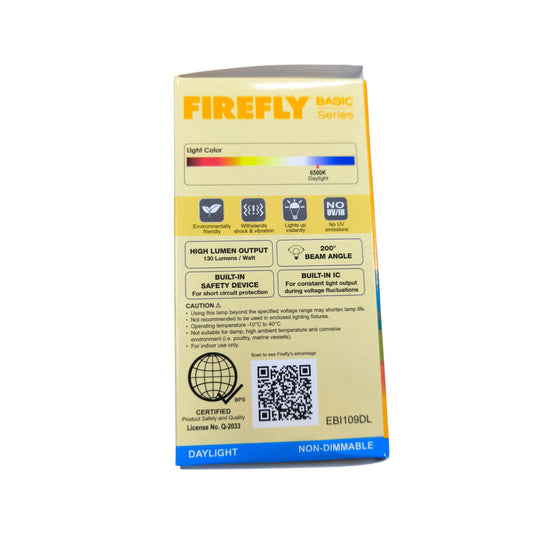 Firefly 9W LED Bulb E27 220V 6500K Daylight EBI109DL