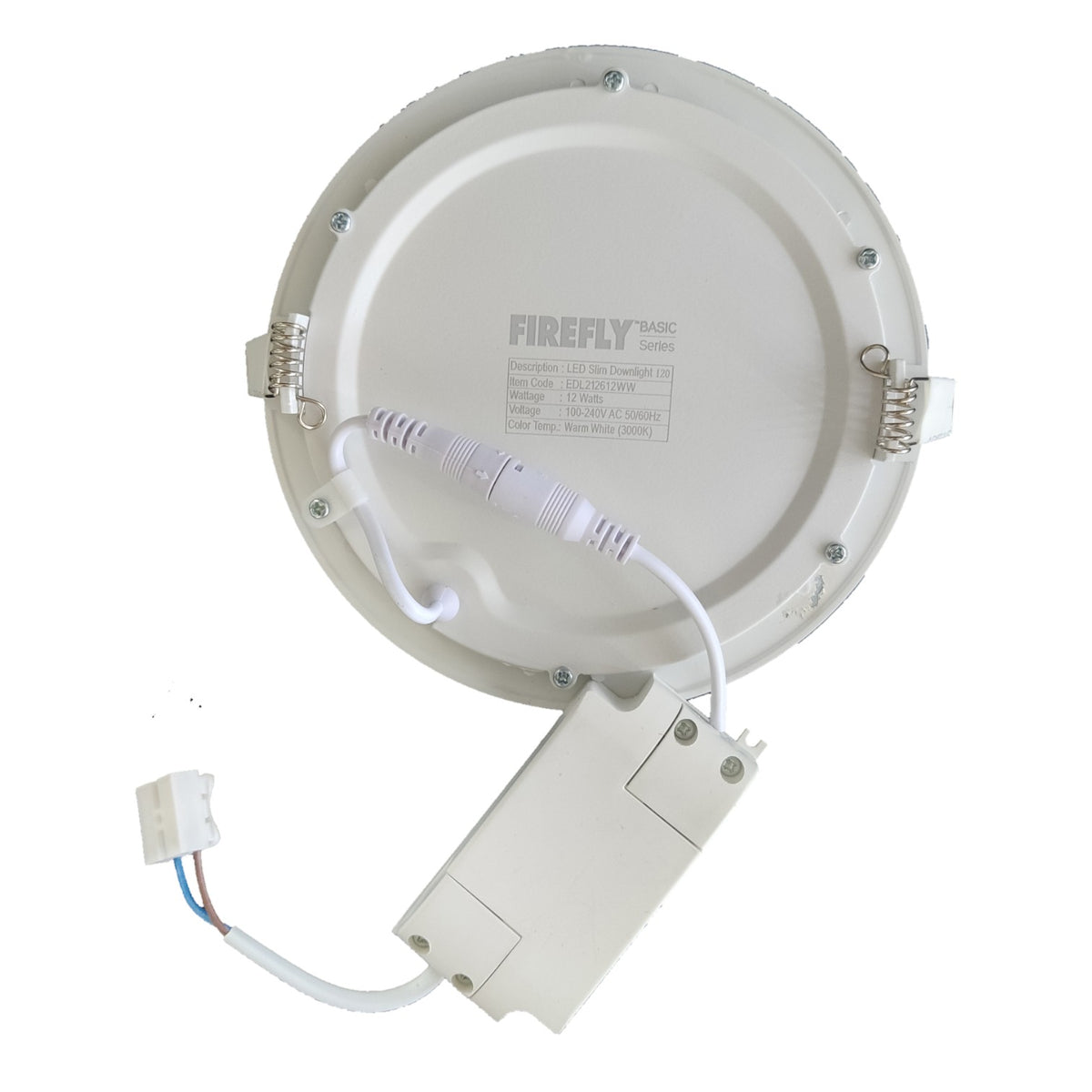 Light fixture with 'Firefly' branding on a white background