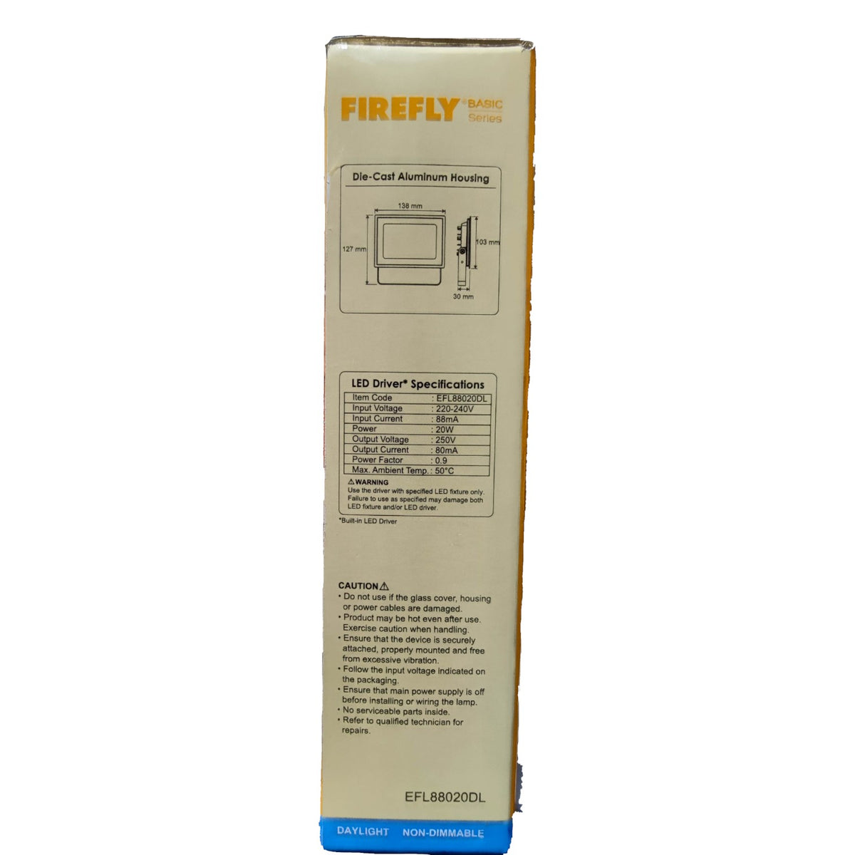 Firefly LED driver packaging on a white background