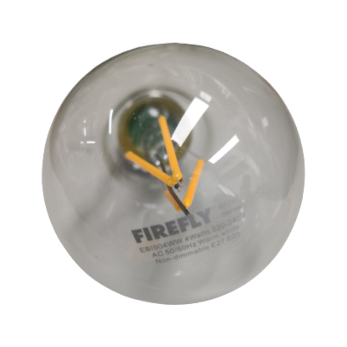 Light bulb with 'Firefly' branding on a white background