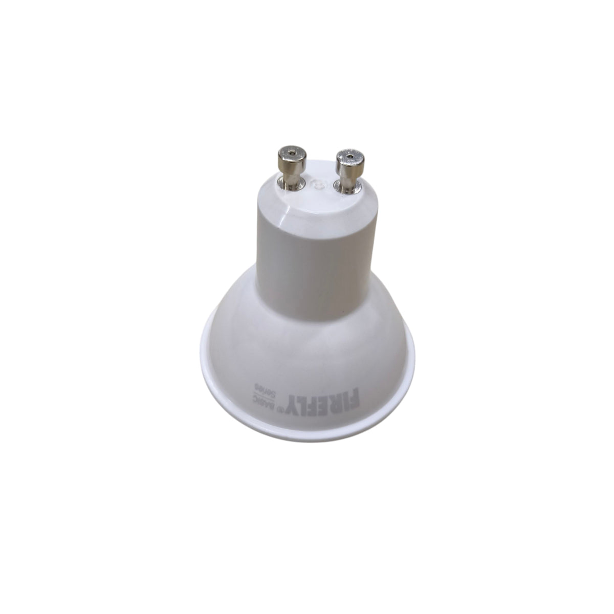 White light bulb on a white background
