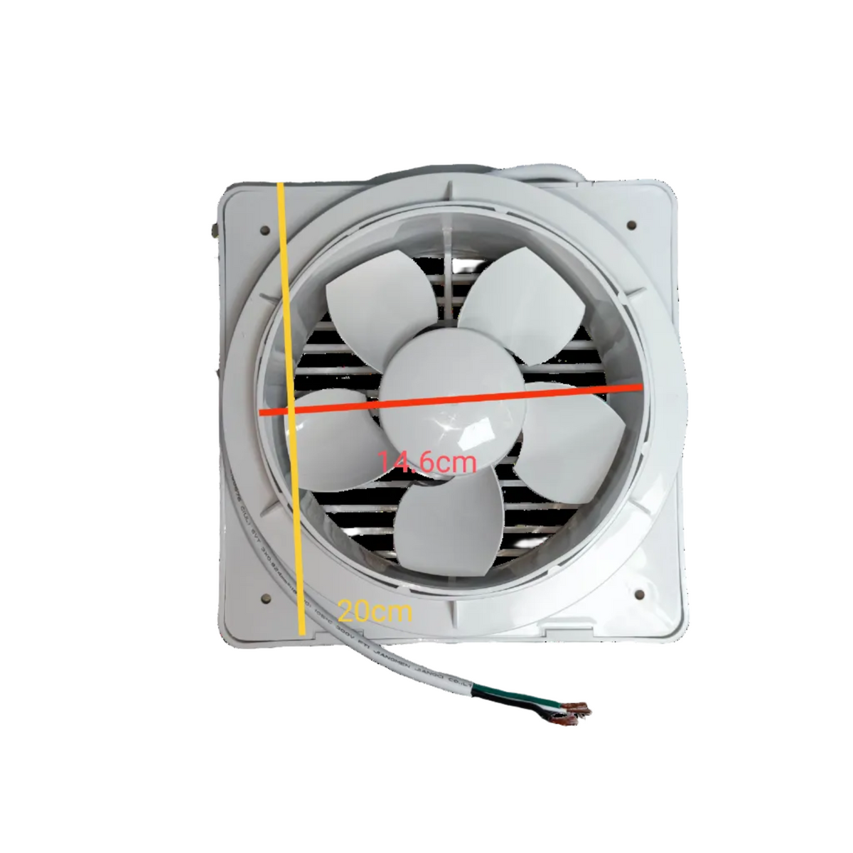 Electx Electrical Supply 6 inch exhaust fan 220V white ventilation fan with blade and wiring