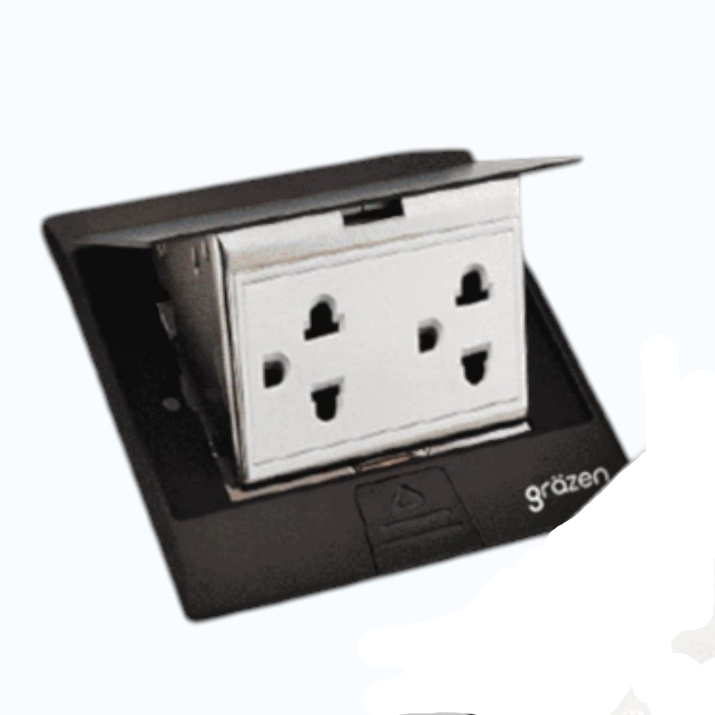 Grazen Pop-up Floor Outlet 2 Gang Universal Outlet with Ground 10A 250V