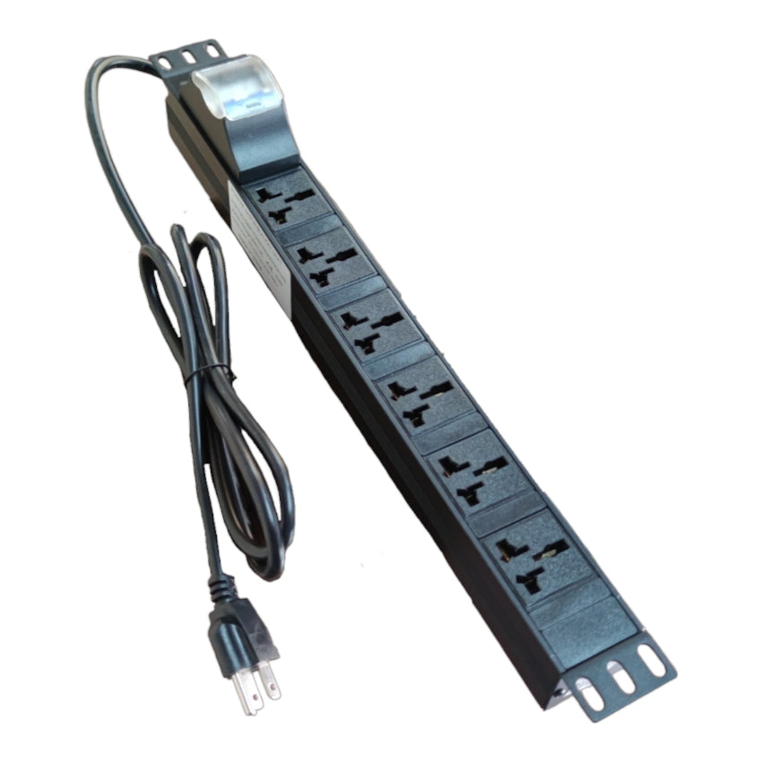 Grippes 6 Gang 32A 250V PDU Universal Outlet Type for Data Cabinet Power Distribution Unit 7000W