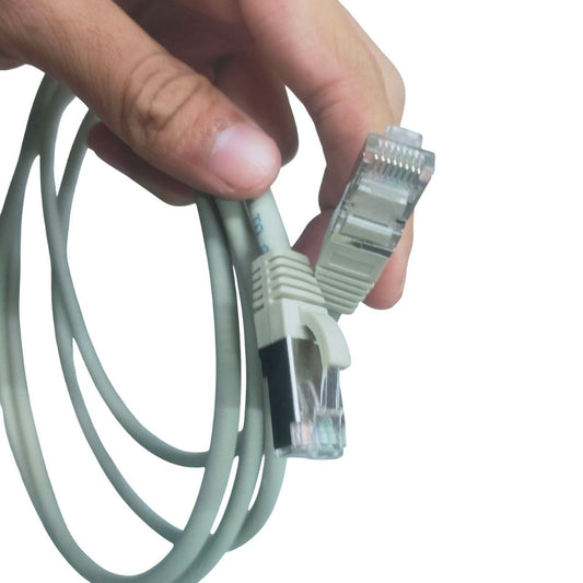 Grippes Cat 6 UTP Patch Cord Cable Metal Plug 24AWG 2 Meters Gray