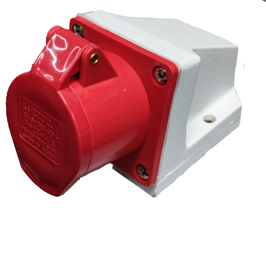 Grippes 16A 3P+E Industrial Outlet 16A 6h 220V Wall Type IEC309-2 #114 Electx Electrical Supply