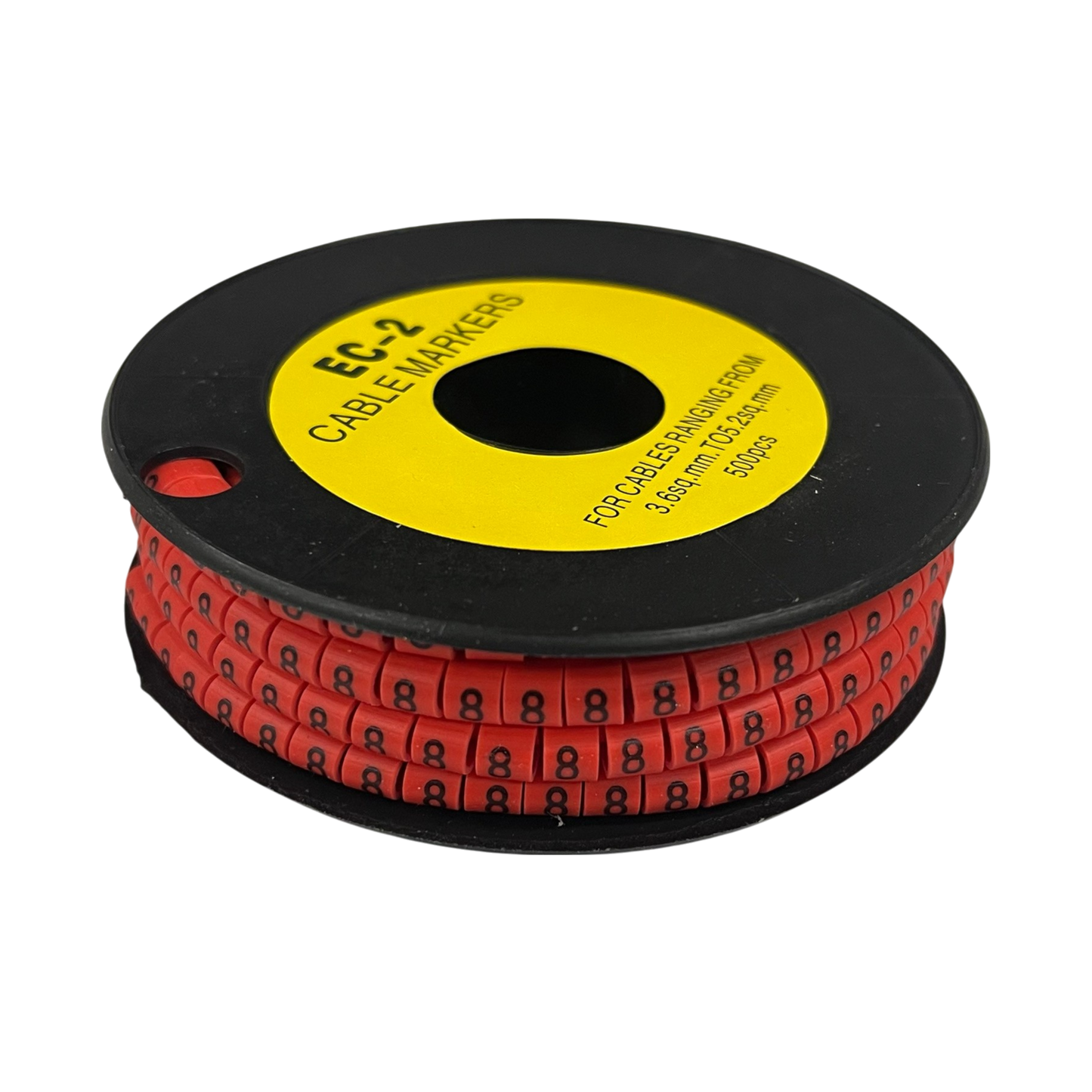 Grippes (8) Cable Marker 3.6mm to 5.2mm 500pcs per Roll Red