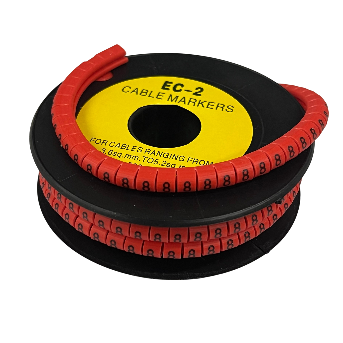 Grippes (8) Cable Marker 3.6mm to 5.2mm 500pcs per Roll Red