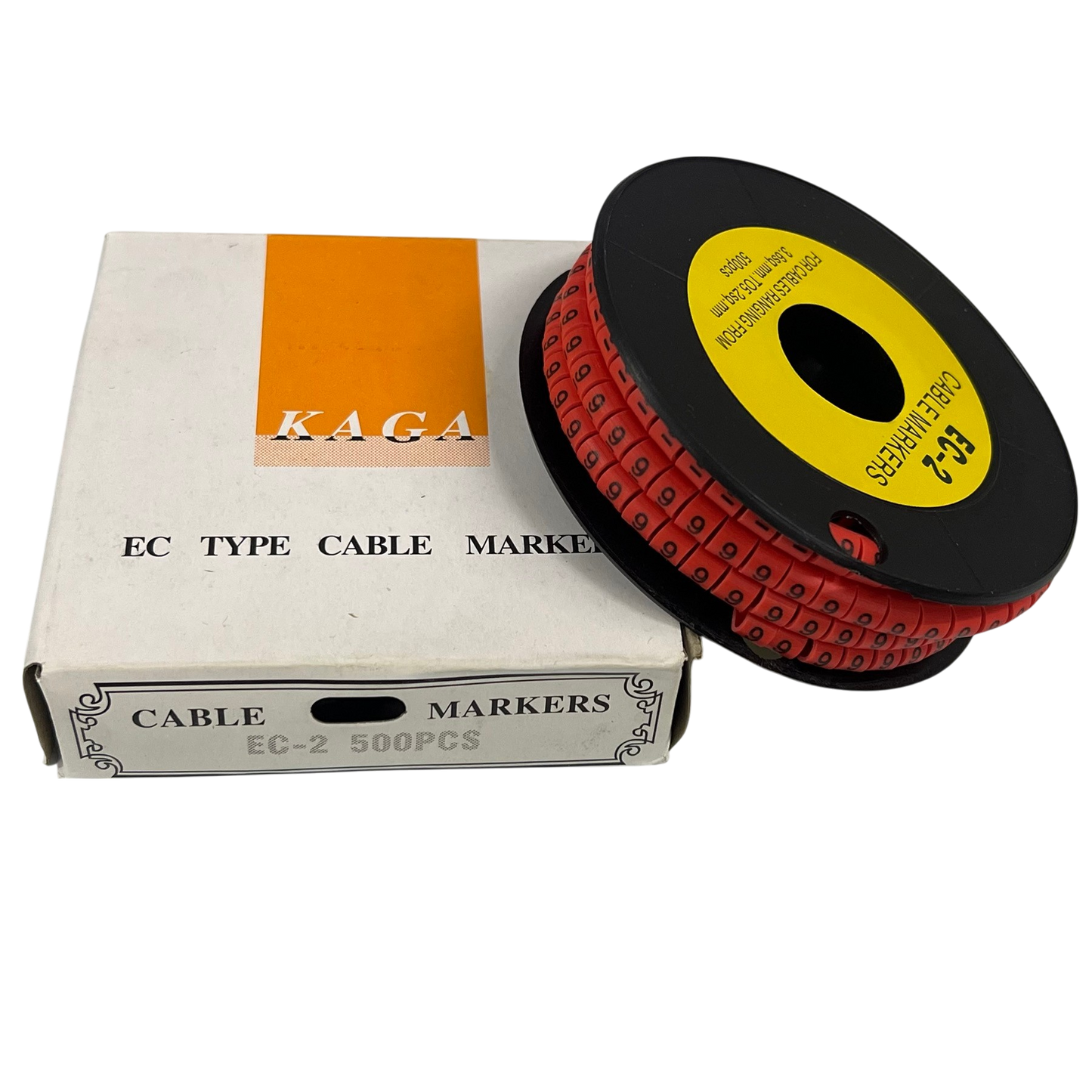Grippes (9) Cable Marker 3.6mm to 5.2mm 500pcs per Roll Red