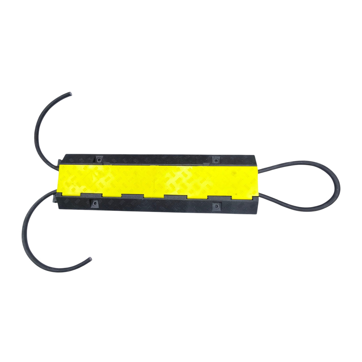 Grippes 3 channel cable ramp protector designed for safe cable management on pathways
