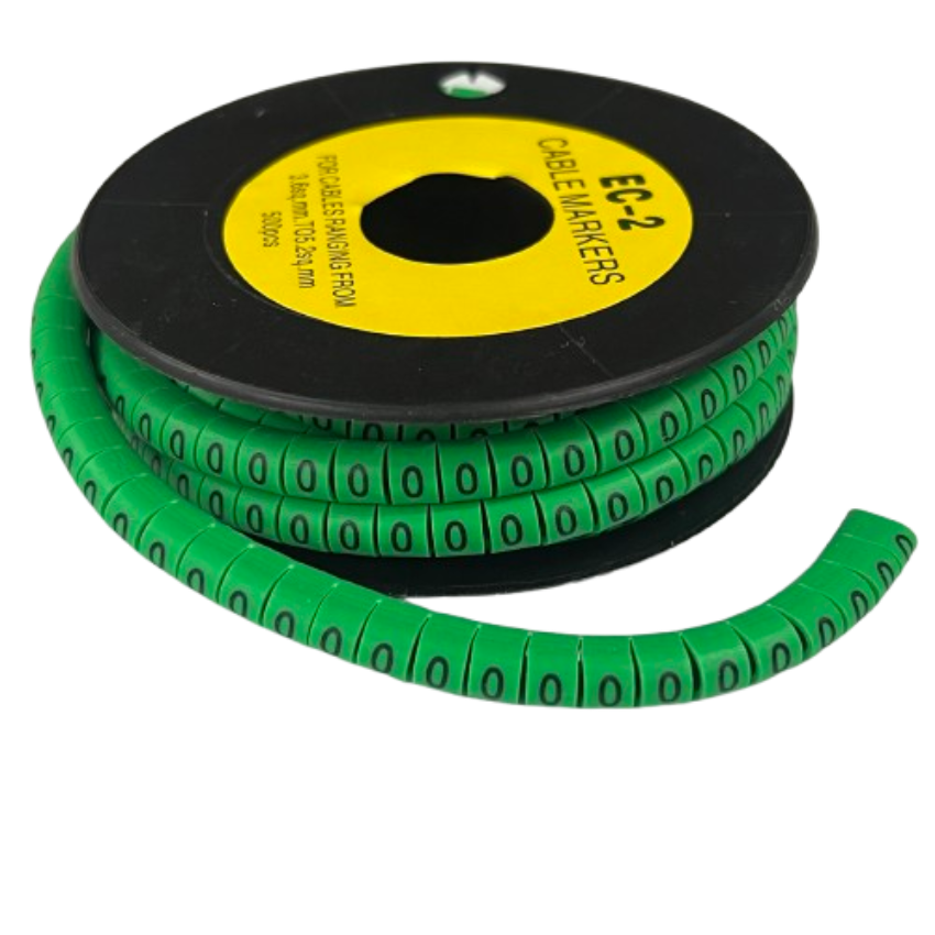 Grippes (0) Cable Marker 3.6mm to 5.2mm 500pcs EC-2G Wire Tagging