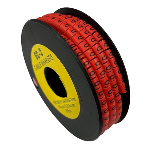 Grippes (0) Cable Marker 3.6mm to 5.2mm 500pcs per Roll Red