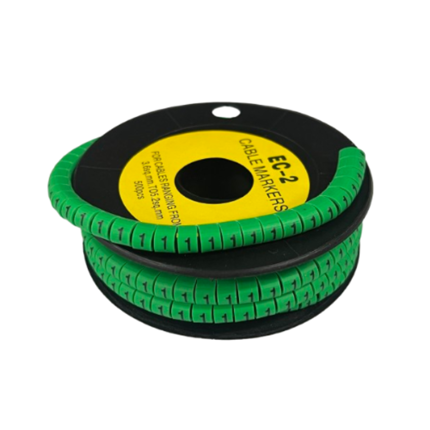 Grippes (1) Cable Marker 3.6mm to 5.2mm 500pcs EC-2G Wire Tagging