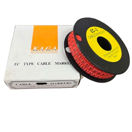 Grippes (3) Cable Marker Red 5.0mm to 7.2mm 350pcs