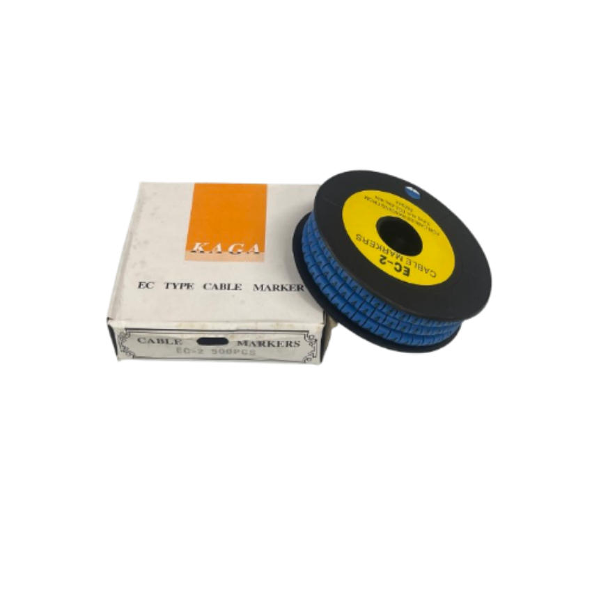 Grippes (4) Cable Marker 3.6mm to 5.2mm Color Blue 1roll 500pcs EC-2B Wire Tagging