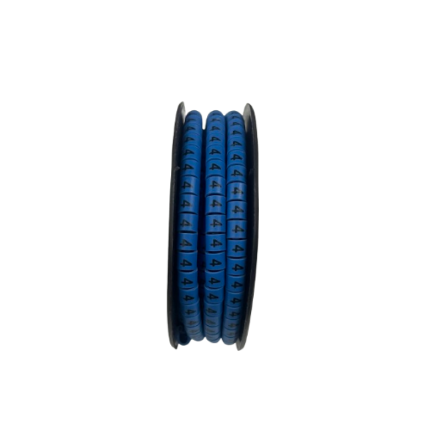 Grippes (4) Cable Marker 3.6mm to 5.2mm Color Blue 1roll 500pcs EC-2B Wire Tagging