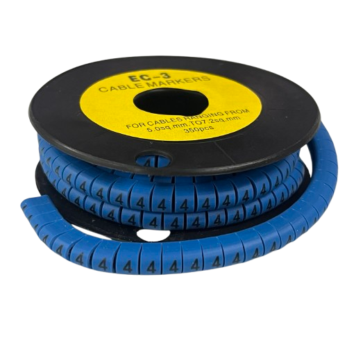 Grippes (4) Cable Marker 5.0mm to 7.2mm (350pcs) Blue EC-3B(4)