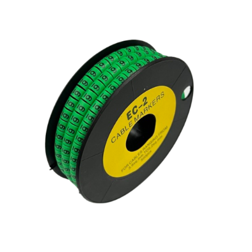 Grippes (6) Cable Marker 3.6mm to 5.2mm 500pcs EC-2G Wire Tagging