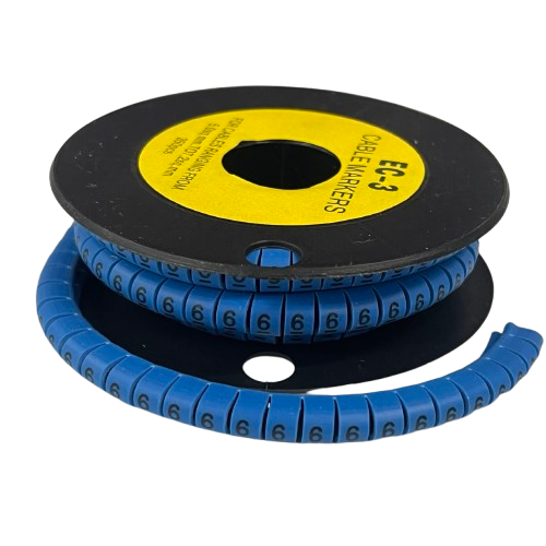 Grippes (6) Cable Marker 5.0mm to 7.2mm (350pcs) Blue EC-3B(6)