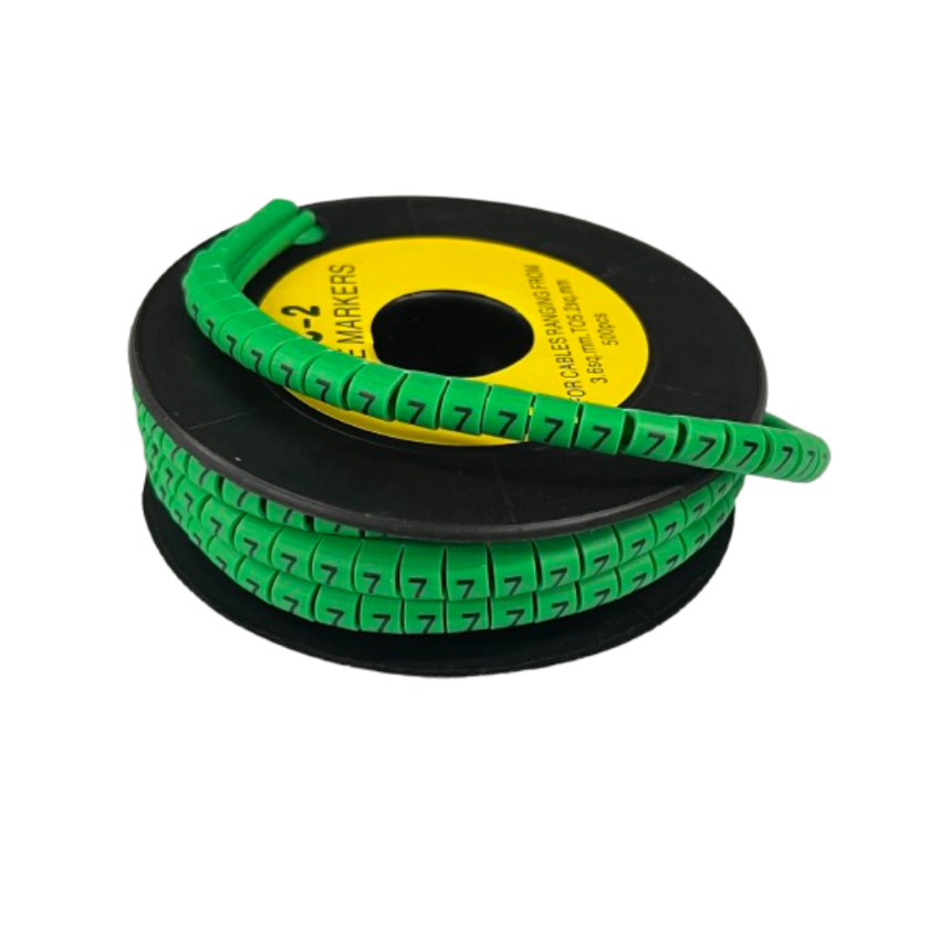 Grippes (7) Cable Marker 3.6mm to 5.2mm 500pcs EC-2G Wire Tagging