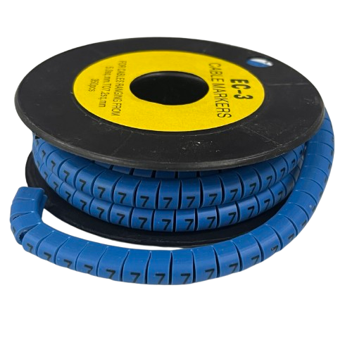 Grippes (7) Cable Marker 5.0mm to 7.2mm (350pcs) Blue EC-3B(8)