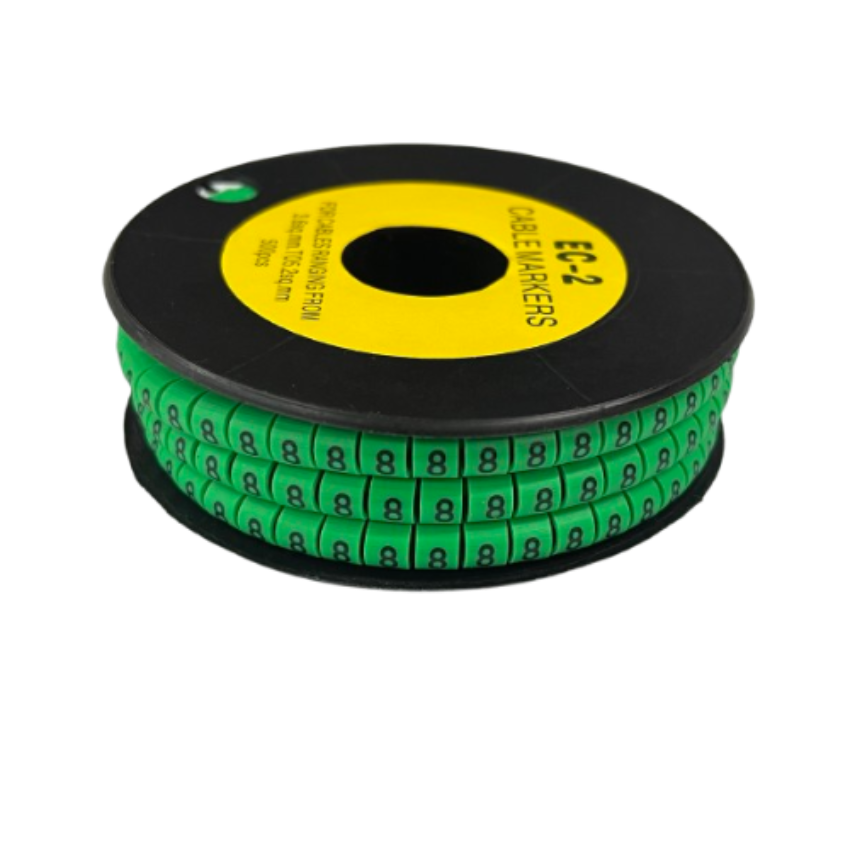 Grippes (8) Cable Marker 3.6mm to 5.2mm 500pcs EC-2G Wire Tagging