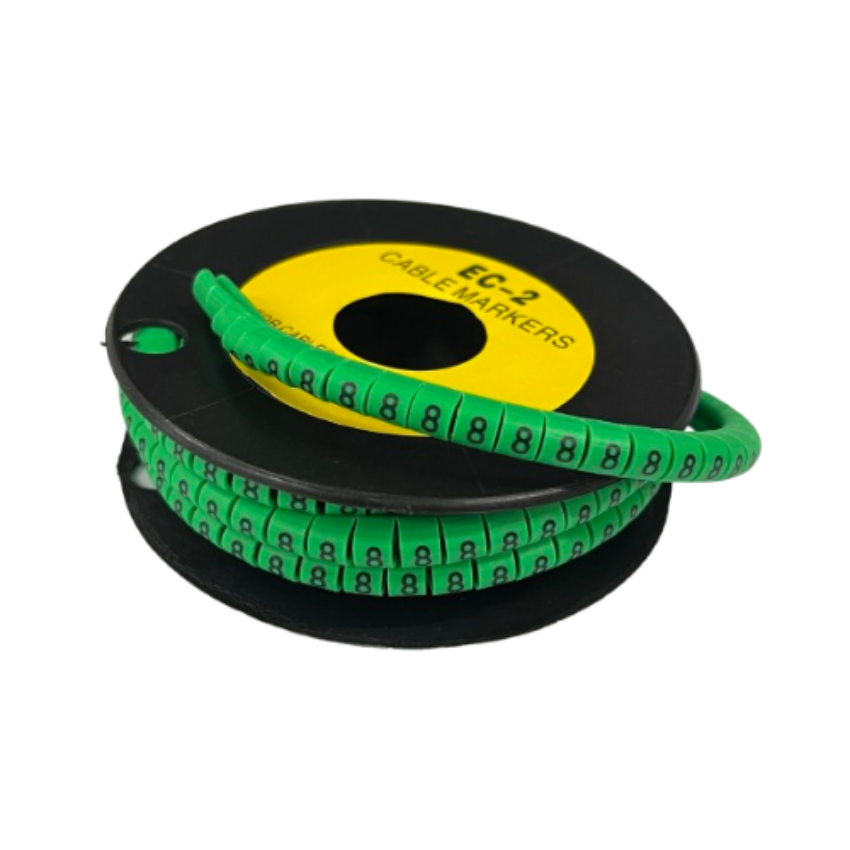 Grippes (8) Cable Marker 3.6mm to 5.2mm 500pcs EC-2G Wire Tagging