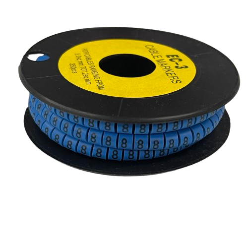 Grippes (8) Cable Marker 5.0mm to 7.2mm (350pcs) Blue EC-3B(8)