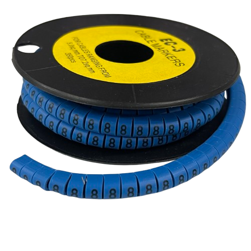 Grippes (8) Cable Marker 5.0mm to 7.2mm (350pcs) Blue EC-3B(8)