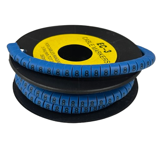 Grippes (8) Cable Marker 5.0mm to 7.2mm (350pcs) Blue EC-3B(8)