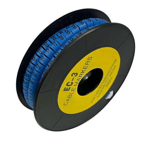 Grippes (8) Cable Marker 5.0mm to 7.2mm (350pcs) Blue EC-3B(8)