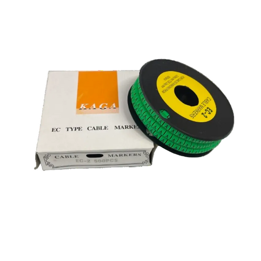 Grippes (A) Cable Marker 3.6mm to 5.2mm 500pcs EC-2G Wire Tagging