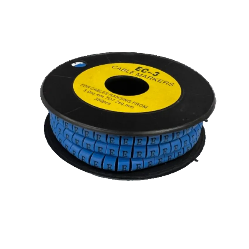 Grippes (E) Cable Marker 5.0mm to 7.2mm (350pcs) Blue EC-3B(E) Wire Tagging