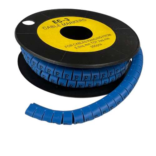 Grippes (F) Cable Marker 5.0mm to 7.2mm (350pcs) Blue EC-3B(F)