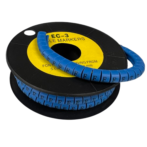 Grippes (F) Cable Marker 5.0mm to 7.2mm (350pcs) Blue EC-3B(F)
