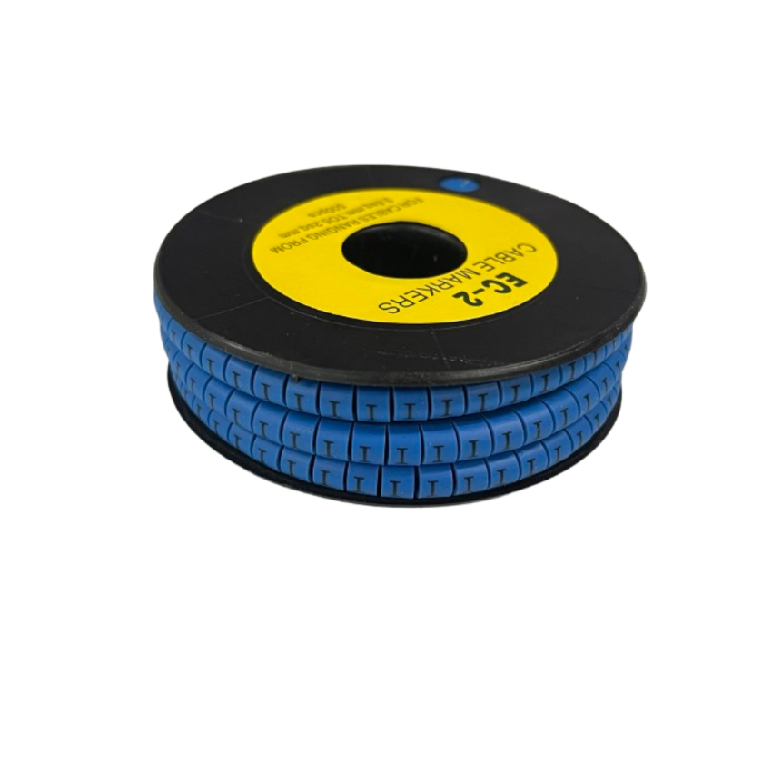 Grippes (I) Cable Marker 3.6mm to 5.2mm Color Blue 1roll 500pcs EC-2B Wire Tagging