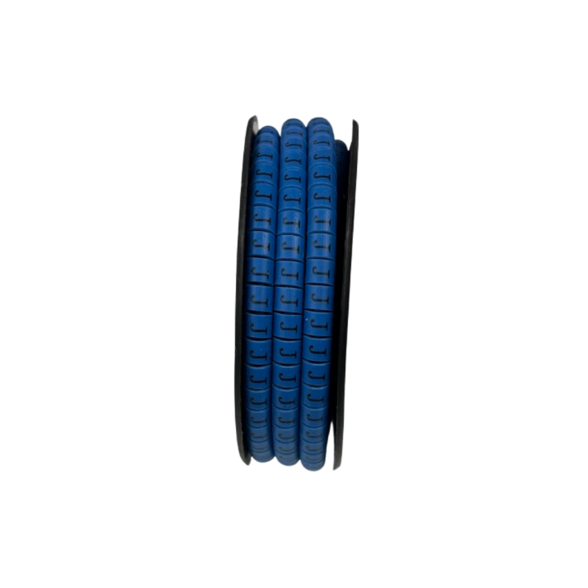 Grippes (J) Cable Marker 3.6mm to 5.2mm Color Blue 1roll 500pcs EC-2B Wire Tagging