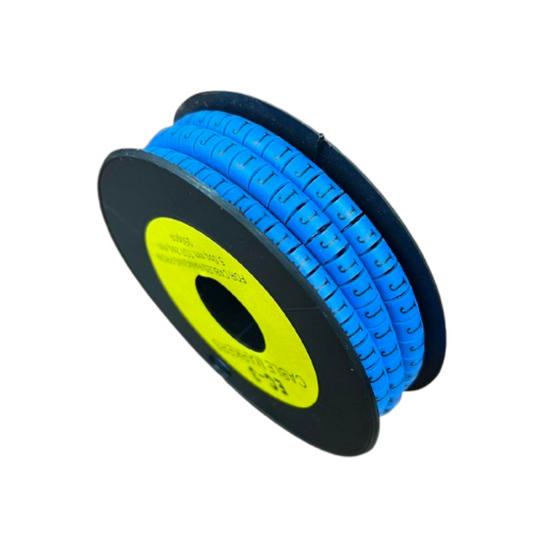 Grippes (J) Cable Marker 5.0mm to 7.2mm (350pcs) Blue Wire Tagging