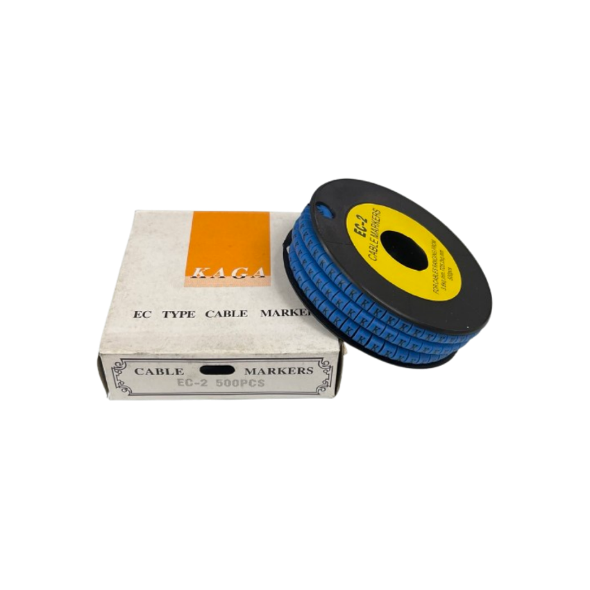 Grippes (K) Cable Marker 3.6mm to 5.2mm Color Blue 1roll 500pcs EC-2B Wire Tagging