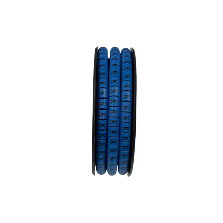 Grippes (K) Cable Marker 3.6mm to 5.2mm Color Blue 1roll 500pcs EC-2B Wire Tagging
