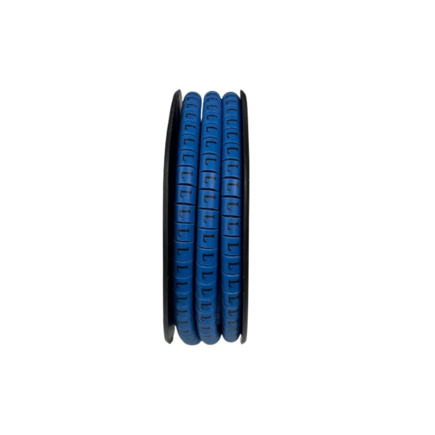 Grippes (L) Cable Marker 3.6mm to 5.2mm Color Blue 1roll 500pcs EC-2B Wire Tagging
