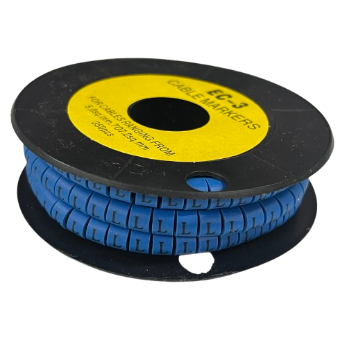 Grippes (L) Cable Marker 5.0mm to 7.2mm (350pcs) Blue EC-3B(L)